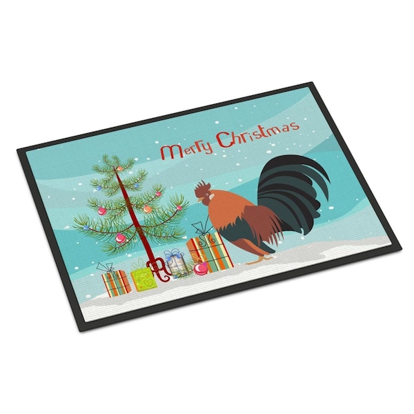 Carolines Treasures Dutch Bantam Chicken Christmas Indoor or Outdoor Mat - 18 x 27 in. BB9203MAT - main